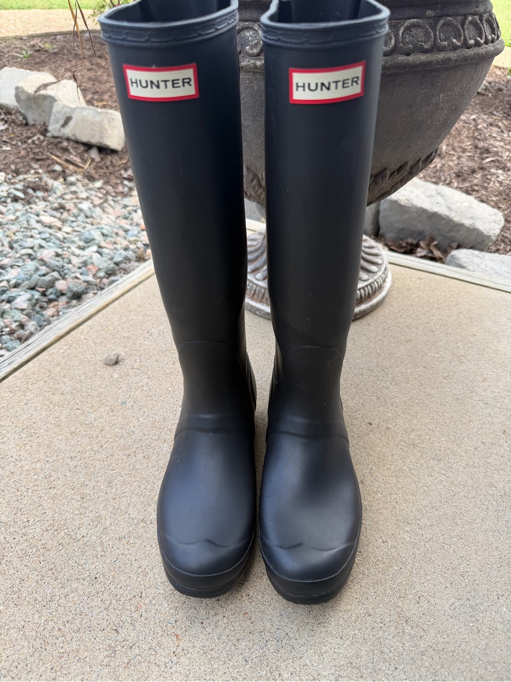 Hunter Women's Tall Black Rubber Rain Boots
